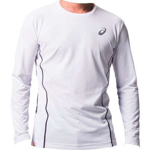 ASICS 【매진 폐번】 긴 소매 셔츠 윈 잡 [[R 상]] 롱 슬리브 쿨 탑 브릴리언트 화이트 × 다크 그레이 2XL 2271A008.100-2XL 1 착용