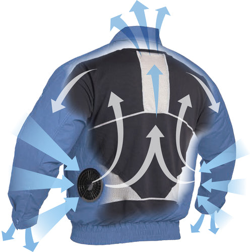 ASICS [Sold out and discontinued] Long sleeve shirt Winjob [R] Long sleeve cool top ASICS blue x dark gray S 2271A008.400-S 1 unit