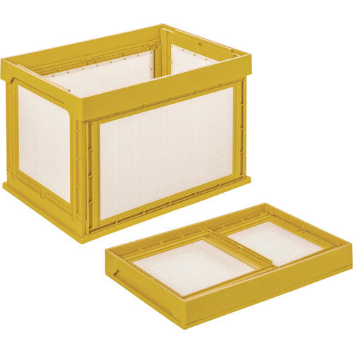 ＫＵＮＩＭＯＲＩ　プラダン折畳みコンテナ　パタコン　ＮＭ−１００　イエロー　50111-NM100-YE　1 個