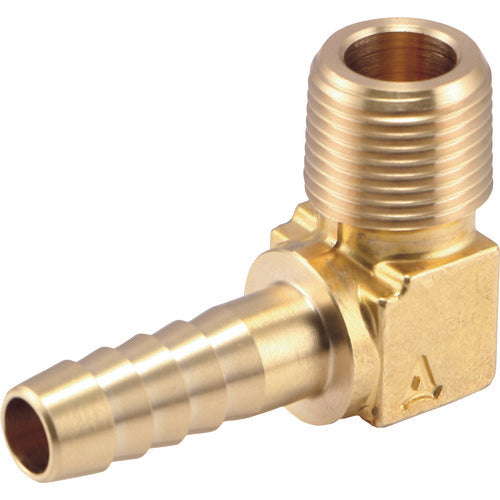 ＡＳＯＨ　アングル型ホースニップル　ＰＴ３／８×Φ１４　ＲｏＨＳ　HA-1314R　1 個