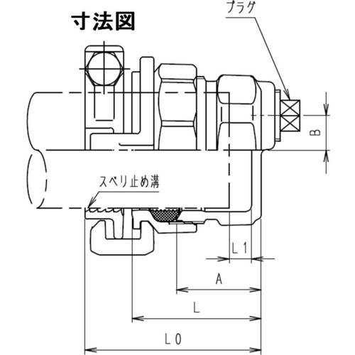 ＳＫカワニシ　ポリエチレン管用継手　ＳＫＸパイプエンド（プラグ付）Ｐ５０　SKX-END-P-P50　1 個