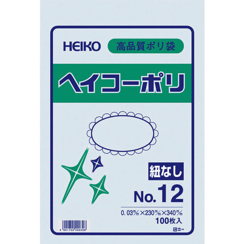 HEIKO 폴리 규격 주머니 헤이코 폴리 03 No. 12 끈 없음 100장들이 006611201 1봉