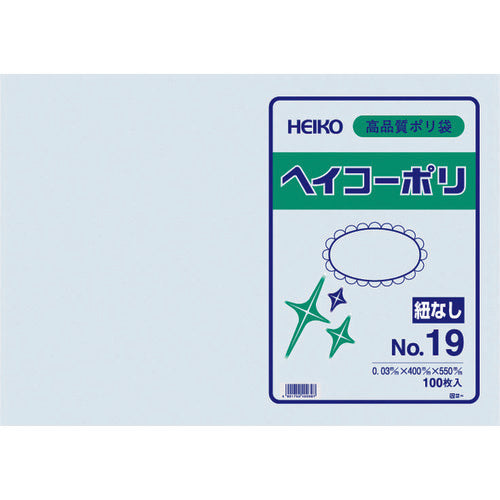 HEIKO Standard Poly Bags Heiko Poly 03 No. 19 No String 100 Pieces 006611901 1 Bag