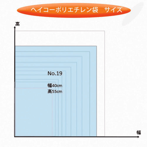 ＨＥＩＫＯ　ポリ規格袋　ヘイコーポリ　０３　Ｎｏ．１９　紐なし　１００枚入り　006611901　1 袋
