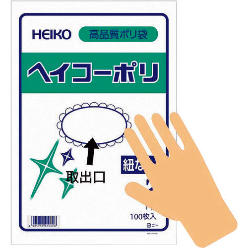 ＨＥＩＫＯ　ポリ規格袋　ヘイコーポリ　０３　Ｎｏ．１９　紐なし　１００枚入り　006611901　1 袋