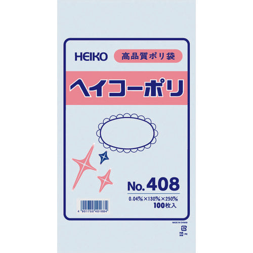 HEIKO Standard Poly Bags Heiko Poly No. 408 No String 100 Pieces 006617800 1 Bag