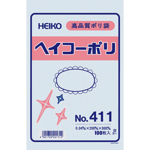 HEIKO Standard Poly Bags Heiko Poly No. 411 No String 100 Pieces 006618100 1 Bag