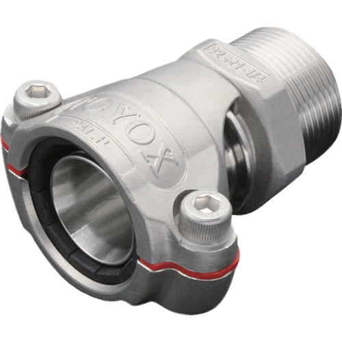 토요크스 호스 피팅(스테인리스제) 토요 커넥터 TC6-S형 적합 호스 32밀리 피팅 규격 R1-1/4 TC6-S32-R1-1/4