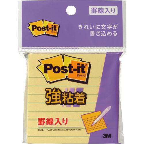 ３Ｍ　ポスト・イット　強粘着ラインノート　６３０ＳＳ−ＲＰＹ　630SS-RPY　1 PK