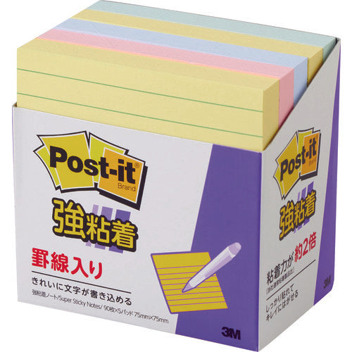 3M 포스트잇 강점착 라인 노트 630-5SSAP 630-5SSAP 1 PK