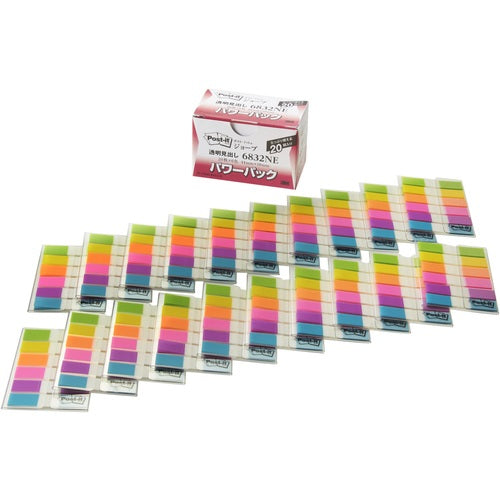 ３Ｍ　ポスト・イット　ジョーブ　パワーパック透明見出し　４４Ｘ１０ｍｍ　6832NE　1 箱