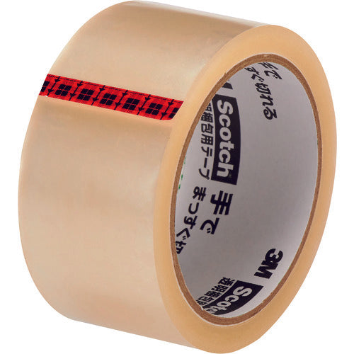 3M 스카치 투명 포장용 테이프 3852K 손으로 똑바로 끊어지는 소리가 조용한 타입 48mmX35m 3852K 1권