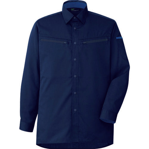Midori Anzen Unisex Harness Compatible Long Sleeve Shirt VES2597 Top Navy L VES2597-UE-L 1 Piece