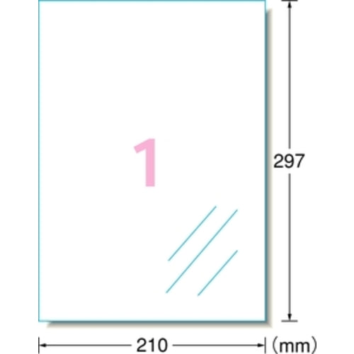 ３Ｍ　エーワン　ラベルシール　超耐水　表示・パッケージラベル　インクジェット　光沢フィルム　透明　Ａ４　ノーカット　１面　１袋（３シート入）　３０６０１　30601　1 PK