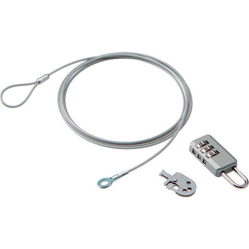 エレコム　ノートパソコン＆マウスセキュリティロック（ダイヤル式南京錠）　ESL-10A　1 個