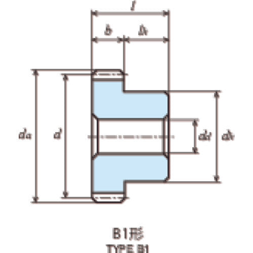 ＫＧ　【売切廃番】　Ｓ４５Ｃ平歯車　Ｓ８０Ｓ　３０Ｂ−０８０５Ｈ　形状Ｂ１　モジュール０．８　歯数３０　歯幅８ｍｍ　穴径Φ５ｍｍ　高周波焼入れ　S80S 30B-0805H　1 個