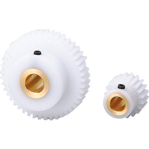 KG 화이트 POM 평기어 S1DB 36B+1010 형상 Bm(황동 부시 포함) 모듈 1 치수 36 S1DB 36B+1010 1개