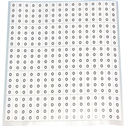 TRUSCO [Sold out and discontinued] Cable label "0" 10 sheets (1 sheet of 80) CAL-0 1 set