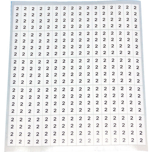 TRUSCO [Sold out and discontinued] Cable labels "2" 10 sheets (1 sheet of 80) CAL-2 1 set