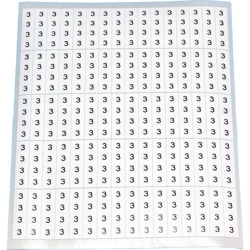 TRUSCO [Sold out and discontinued] Cable label "3" 10 sheets (1 sheet of 80) CAL-3 1 set