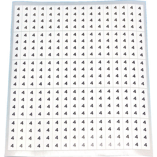TRUSCO [Sold out and discontinued] Cable label "4" 10 sheets (1 sheet of 80) CAL-4 1 set