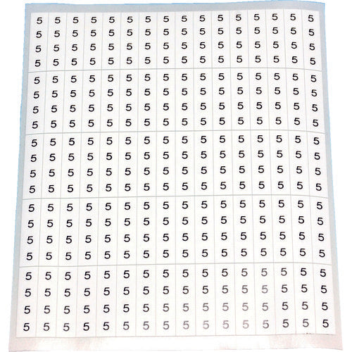 TRUSCO [Sold out and discontinued] Cable label "5" 10 sheets (1 sheet of 80) CAL-5 1 set
