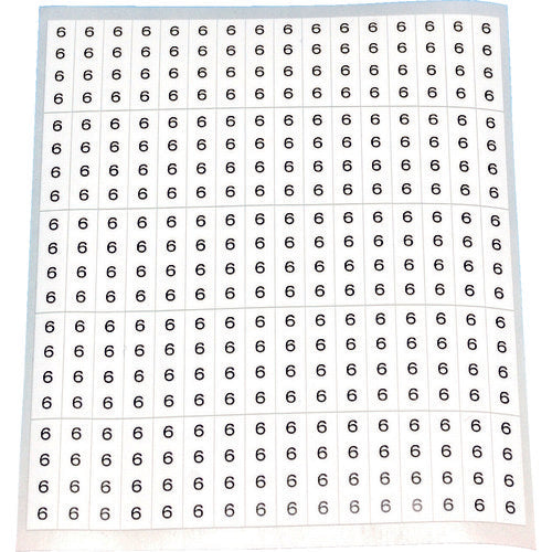 TRUSCO [Sold out and discontinued] Cable label "6" 10 sheets (1 sheet of 80) CAL-6 1 set
