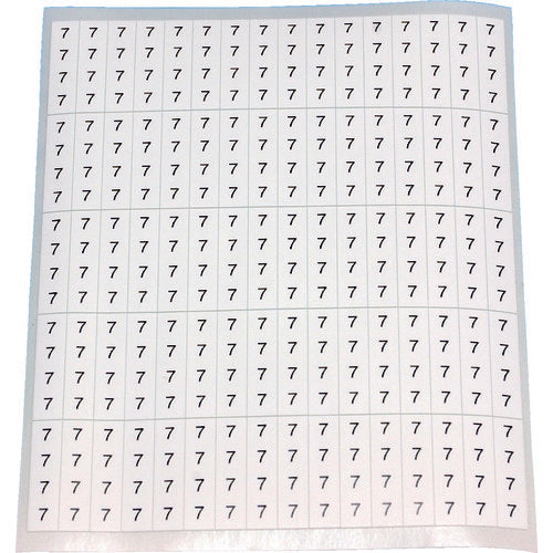 TRUSCO [Sold out and discontinued] Cable label "7" 10 sheets (1 sheet of 80) CAL-7 1 set