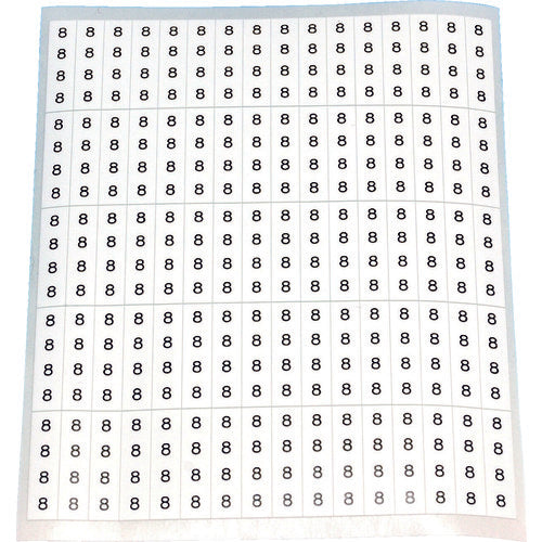 TRUSCO [Sold out and discontinued] Cable label "8" 10 sheets (1 sheet of 80) CAL-8 1 set