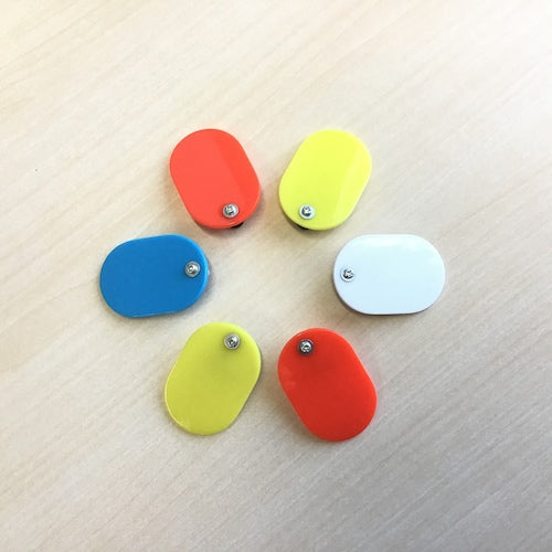 TRUSCO 【매진 폐번】 클립 첨부 소판찰 대 무지 60X40mm 5장입 적색 THFLC-R 1 PK