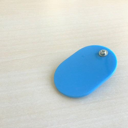 TRUSCO [Sold out and discontinued] Clipped oval bills, large, plain, 60 x 40 mm, pack of 5, sky blue, THFLC-LB 1 PK