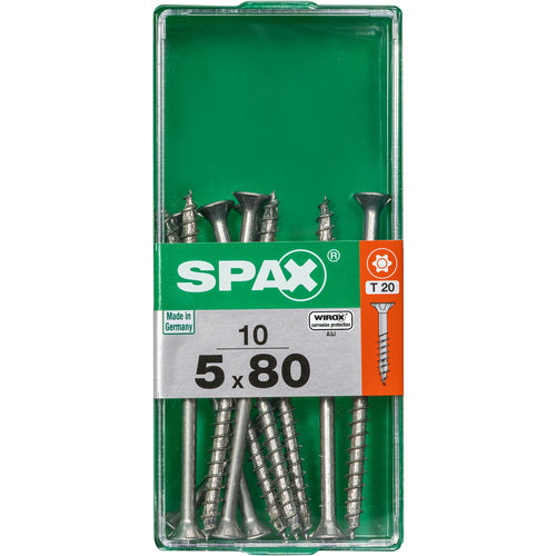 SPAX [Sold out and discontinued] WIROX Virox flat head screw 5.0 x 80 (10 pieces) 4191010500802 1 box