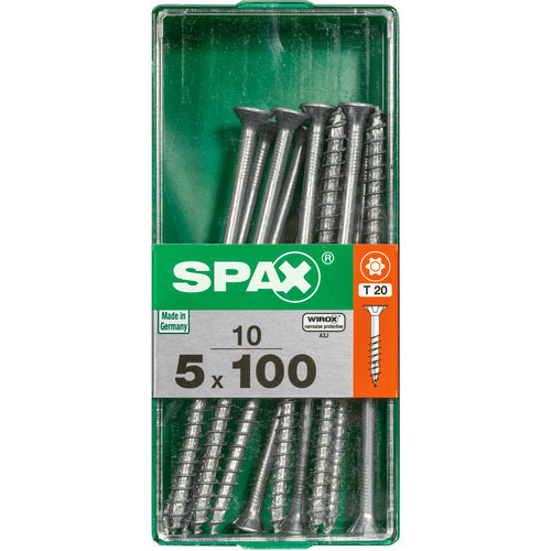 SPAX [Sold out and discontinued] WIROX Virox flat head screw 5.0 x 100 (10 pieces) 4191010501002 1 box