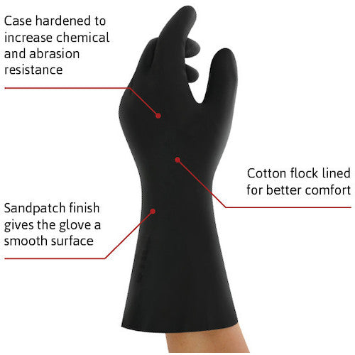 앤셀 내용제 작업 장갑 알파텍 29-865 L 사이즈 29-865-9 1 쌍