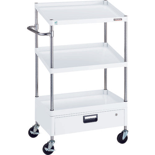 TRUSCO 툴 왜건 피닉스 왜건 절감 750X500XH1300 1단 경사 2단 1단 인출 첨부 화이트 PEW-1271N2V-W 1대