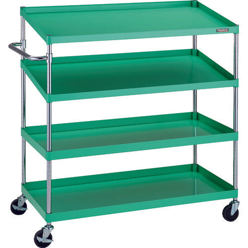 TRUSCO 툴 왜건 피닉스 왜건 소음 1200X600XH1300 2단 경사 2단 부착 영 그린 PEW-12122N2-YG 1대