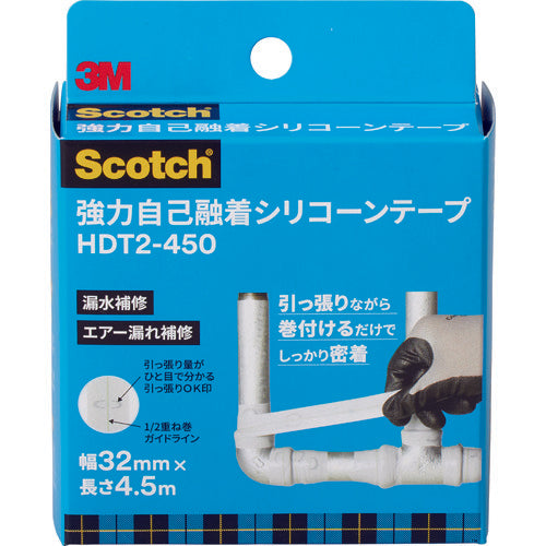 ３Ｍ　強力自己融着シリコーンテープ　ＨＤＴ２　３２ｍｍＸ４．５ｍ　HDT2-450　1 巻