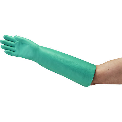 アンセル　耐溶剤作業手袋　アルファテック　ソルベックス厚手ロング　３７−１８５　Ｌサイズ　37-185-9　1 双