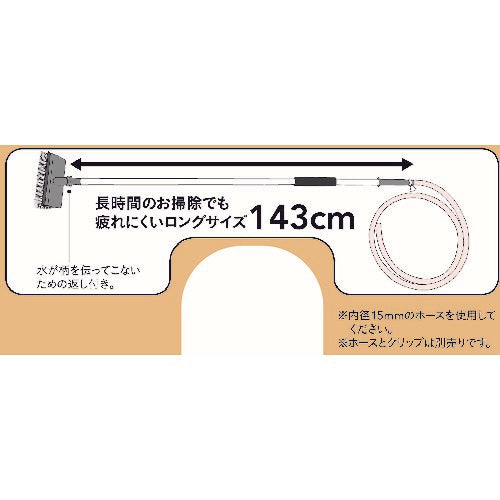 日本クリンテック　通水デッキブラシ　671710　1 本