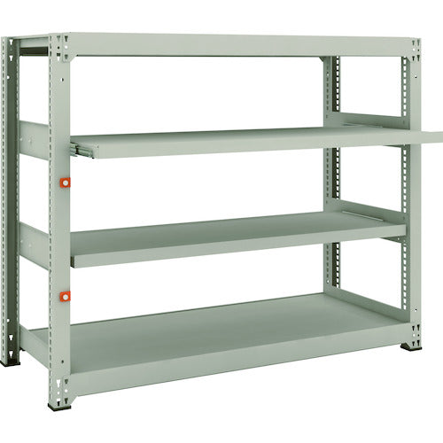 TRUSCO Steel Rack M3 Medium Duty Shelf 1500 x 571 x H1200 4 Shelves, 2 of which are Sliding Shelves, Single Unit M3-4562M2 1 Unit