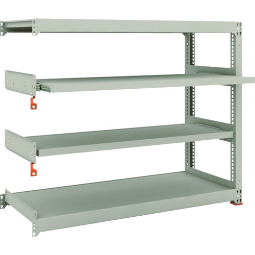 TRUSCO Steel Rack M3 Medium Duty Shelf 1500 x 571 x H1200 4 Shelves, 2 of which are Sliding Shelves, Connectable M3-4562M2B 1 Unit