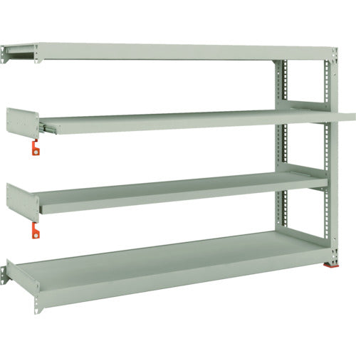 TRUSCO Steel Rack M3 Medium Duty Shelf 1800 x 471 x H1200 4 Shelves, 2 of which are Sliding Shelves, Connected M3-4652M2B 1 Unit