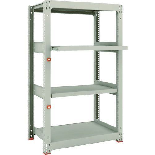 TRUSCO Steel Rack M3 Medium Duty Shelf 1800 x 571 x H1200 4 Shelves, 2 of which are Sliding Shelves, Single Unit M3-4662M2 1 Unit