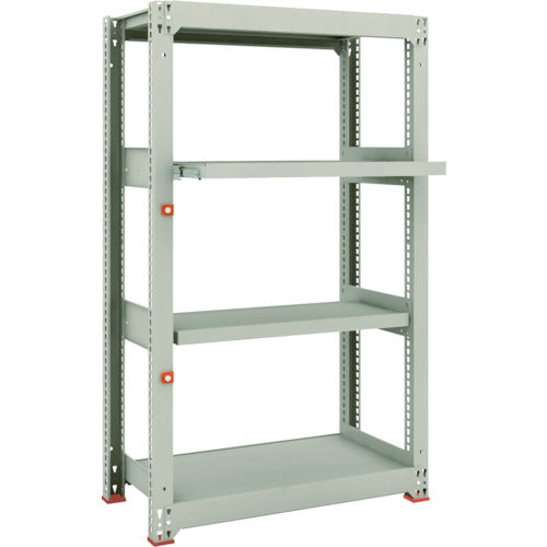 TRUSCO Steel Rack M3 Medium Duty Shelf 900 x 471 x H1500 4 Shelves, 2 of which are Sliding Shelves, Single Unit M3-5352M2 1 Unit