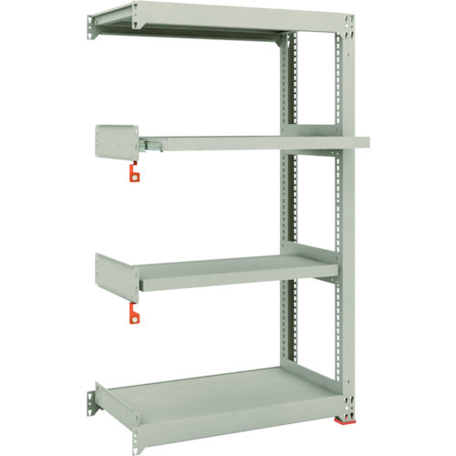 TRUSCO Steel Rack M3 Medium Duty Shelf 900 x 471 x H1500 4 Shelves, 2 of which are Sliding Shelves, Connectable M3-5352M2B 1 Unit