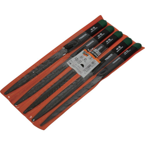 ＴＲＵＳＣＯ　組ヤスリ　丸　中目　５本セット　全長２１５ｍｍ（５本組サイズ）　TMA005-02　1 Ｓ