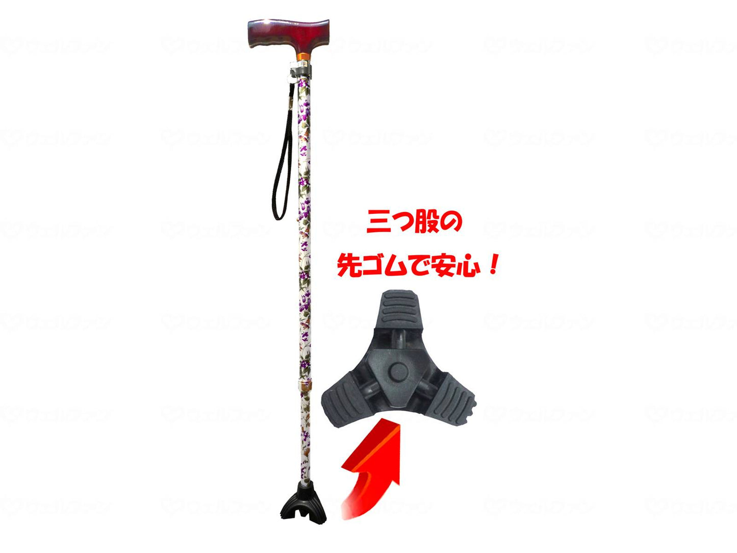 Hamada Sangyo Safe Stick Sansa Purple Flower Pattern