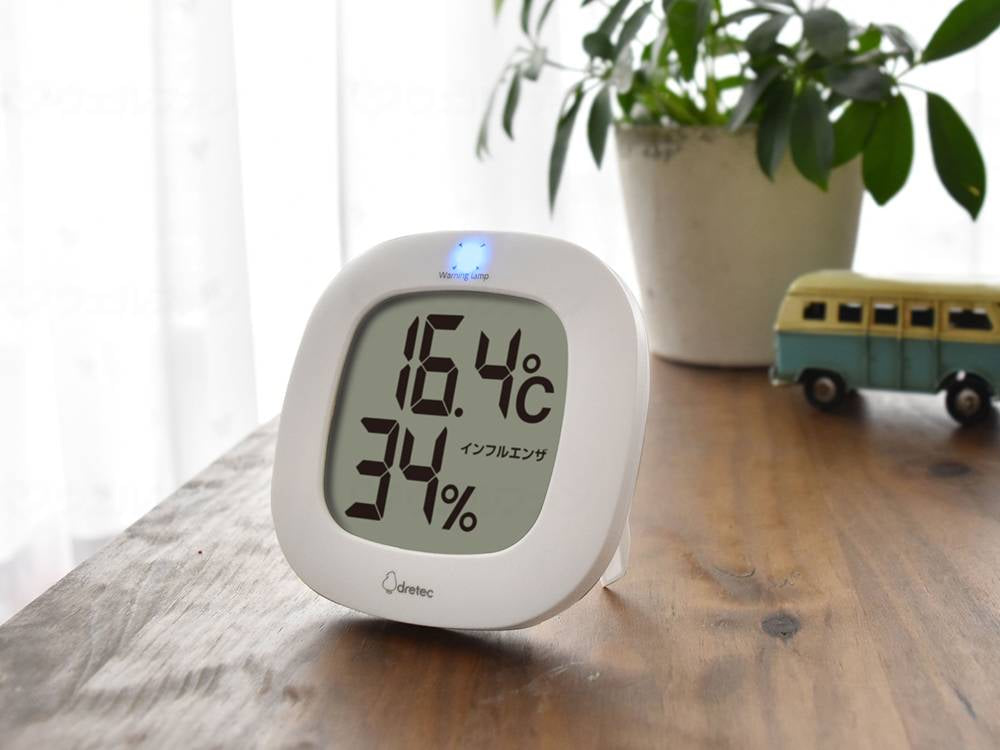 ドリテックﾃﾞｼﾞﾀﾙ温湿度計「ﾙﾐｰﾙ」 ﾋﾟﾝｸ