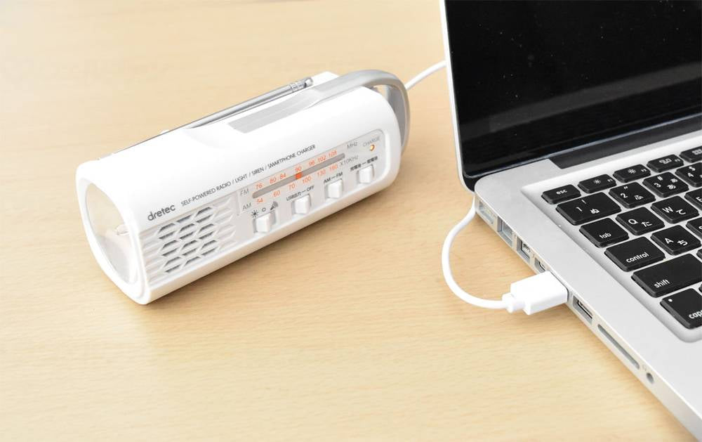 ドリテックさすだけ充電ﾗｼﾞｵﾗｲﾄ ﾎﾜｲﾄ