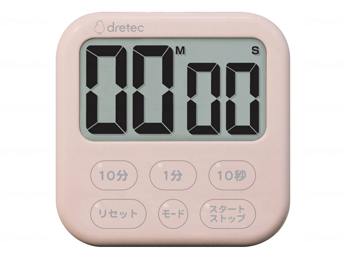 Doretec Large Screen Timer "Shabon 6" Pink